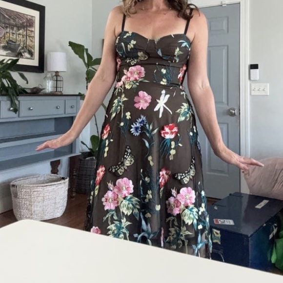 Dress the Population Carlita Embroidered Butterfly Dress